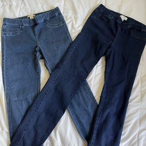 2 Pair Light Wash and Dark Wash Stretchy Jeans